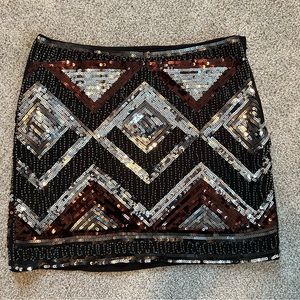 H&M sparkle sequin pencil mini skirt